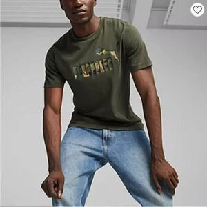 PUMA Mens Crew Neck Short Sleeve Graphic T-Shirt Sz M